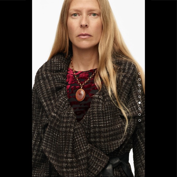 Women Zara Balloon Collar Coat Limited Edition Size M-L - Picture 7 of 10